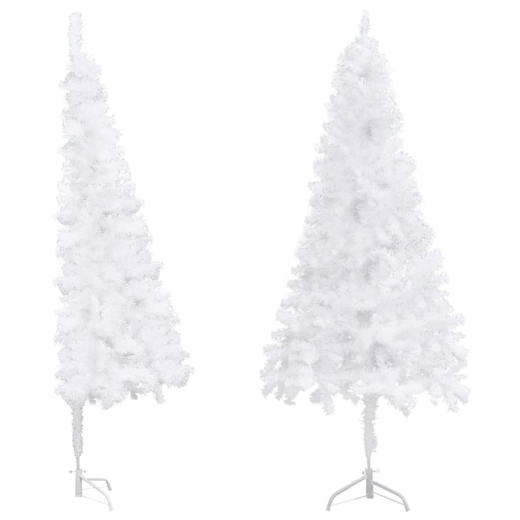 NNEVL Corner Artificial Christmas Tree White 240 cm PVC