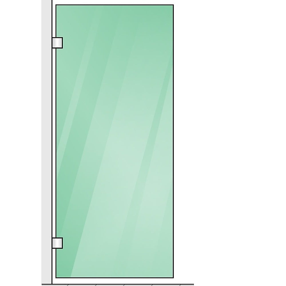NNEDSZ 120x200cm Single Shower Glass Screen with Chrome Wall Channel